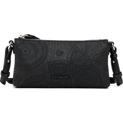 Desigual Mone Dejavu Faux Leather Wallet In Black