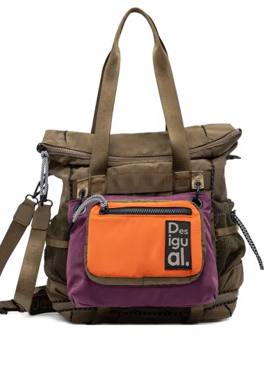 Desigual Multi-pocket Backpack In Green