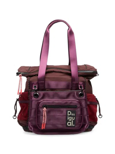 Desigual Multi-pocket Backpack In Purple