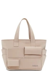 Desigual Multipocket Shopper In Beige