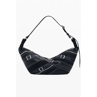 Desigual Nero Poliuretano Women Shoulder Bag In Brown