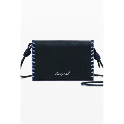 Desigual Nero Poliuretano Women Wallet In Blue