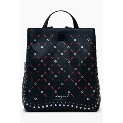 Desigual Nero Polyurethane Women Mini Backpack In Purple
