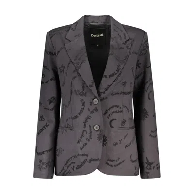 Desigual Nero Viscose Women Jacket In Blue