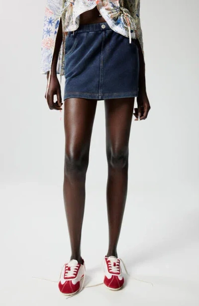 Desigual Nonstretch Denim Miniskirt In Blue