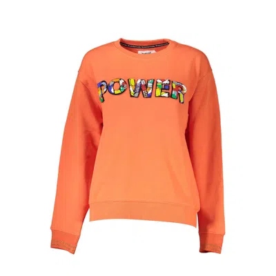 Desigual Embroidered Relaxed-fit Sweatshirt In Orange