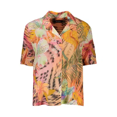 Desigual Orange Viscose Women's Shirt In Multi