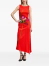 Desigual Placed Floral Sleeveless Asymmetric Midi Dress In Multi