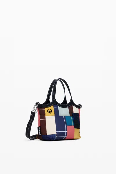 Desigual Padded Multi-shape Bag In Material Finishes