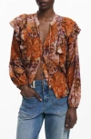 Desigual Paisley Button-up Shirt In Multi