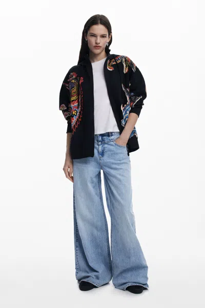Desigual Paisley Sweatshirt M.c.lacroix In Black