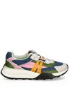 Desigual Panelled Lace-up Sneakers In Blue