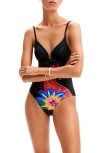 DESIGUAL PANTHER ONE-PIECE SWIMSUIT