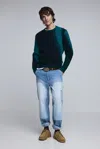 Desigual Patch Jeans In Blue