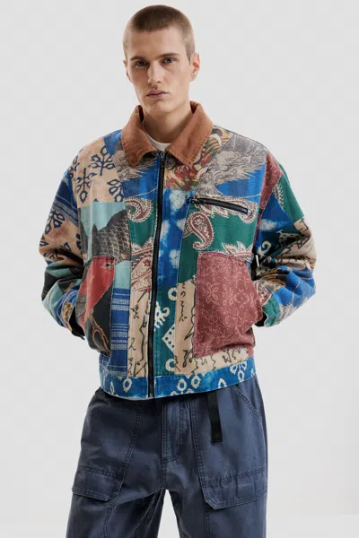Desigual Patchwork Jacket In Multi
