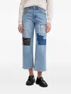 Desigual Patchwork Jeans In Blue