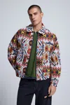 Desigual Patchwork Print Jacket In Multi