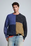 Desigual Patchwork Sweater In Multi