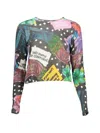 Desigual Patchwork-print Sweater In Multi