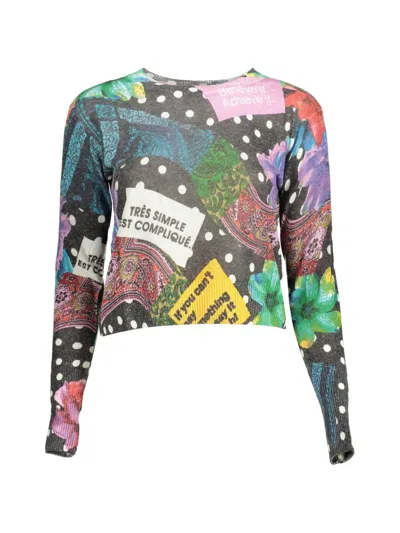 Desigual Patchwork-print Sweater In Multi