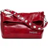Desigual Patent Faux Leather Handbag In Red