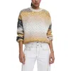 Desigual Pattern Stitch Crewneck Sweater In Multi