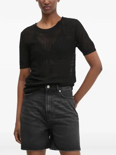 Desigual Patterned T-shirt In Black