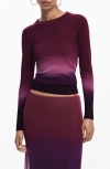Desigual Light Gradient Sweater In Red