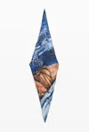 Desigual Photo Scarf In Blue