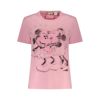 Desigual Pink Cotton Women T-shirt
