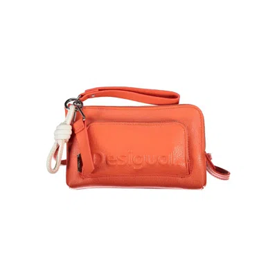 Desigual Pink Polyethylene Handbag In Orange