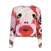Desigual Pink Viscose Women Sweater In Multi