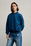Desigual Plain Sweatshirt Logo In Blue