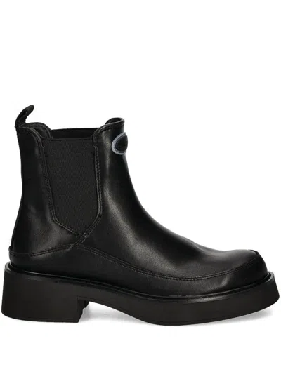 Desigual Faux Leather Ankle Boot In Black