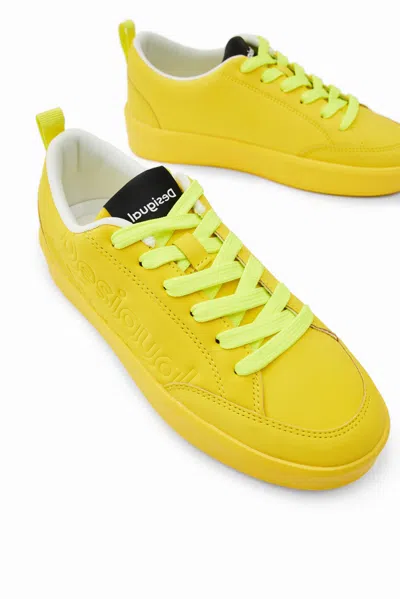 Desigual Platform Logo Sneakers In Yellow