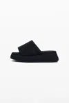 Desigual Platform Slide Sandals In Black