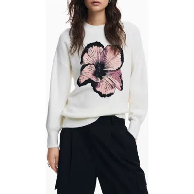 DESIGUAL DESIGUAL PLAYFUL POPPY INTARSIA SWEATER