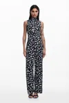 Desigual Sleeveless Jumpsuit In Black