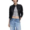 Desigual Faux Leather Moto Jacket In Black