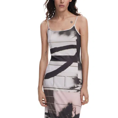Desigual Beige Polyester Long In Multi