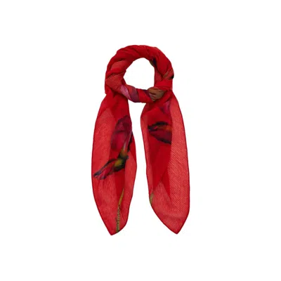 Desigual Orange Polyester Scarf In Red