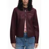 Desigual Faux Leather Jacket In Red