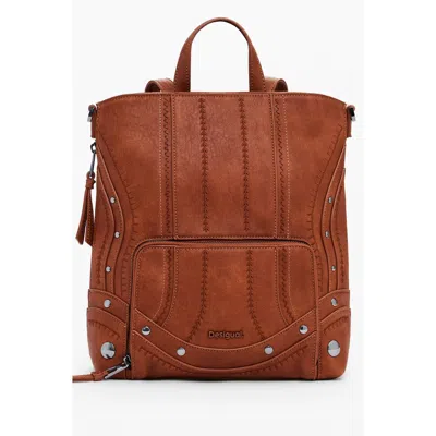 Desigual Polyethylene Women Mini Women's Backpack In Brown