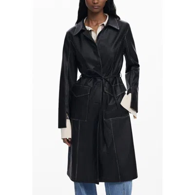 Desigual Polyethylene Women Women's Coat In Black