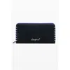 Desigual Faux Leather Zip Around Wallet In Blue