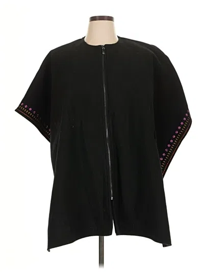 Pre-owned Desigual Poncho In Black