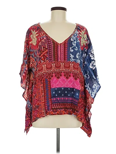 Pre-owned Desigual Poncho In Red