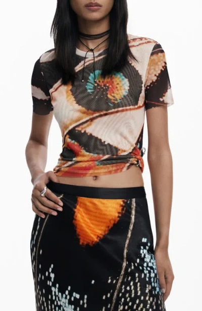 Desigual Print Mesh T-shirt