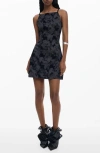 Desigual Print Minidress In Gray