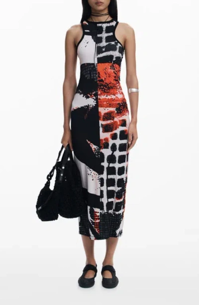 Desigual Print Racerback Maxi Dress